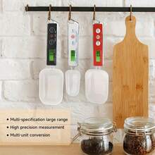 1pc Stainless Steel Kitchen Scale, High Precision 0.1g, Portable & Practical For Pet Food And Cooking, Detachable Spoon And Scale Body, Plastic Handle, Tableware Accessory, Battery Powered (Batteries Not Included) - Nhiều màu - Xem 5