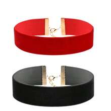 1-3-5件套夸张蓬松针织腰带，毛绒颈链，欧美风格 - 時尚項圈 - 查看 30