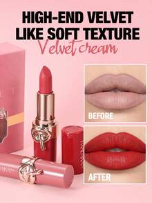 HANDAIYAN 4g*6 pièces Ensemble de rouges à lèvres mats à motif de lèvres de cigarette, fini naturel waterproof longue tenue, boîte cadeau pour Halloween, Noël, maquillage de fête en automne/hiver - Multicolore - Voir 7