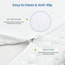 8″  Twin/Full/Queen Size Memory Foam Mattress With Cooling Gel, Medium Firm Bed Mattress With 3-Layer Foam Design, Green Tea Scent, White - White - View 7