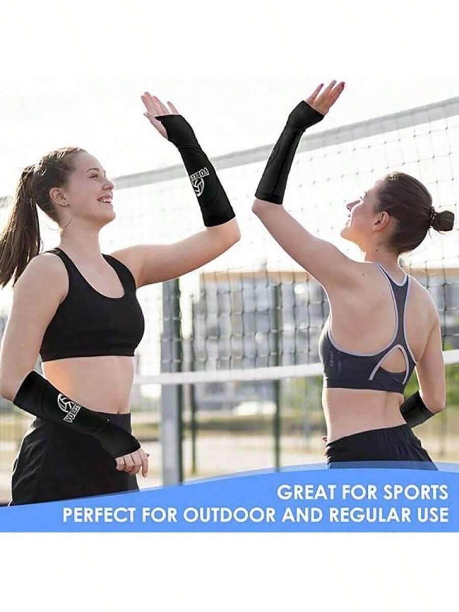 Walquicks 3 Piezas Accesorios Voleibol, Rodilleras, Mangas y Banda Transpirable, Anticolisión y Duraderas, Para Voleibol, Baloncesto yás(Rosa) - Rosa - Ver 1