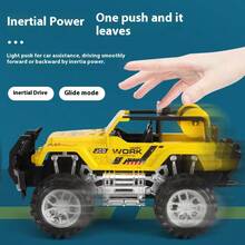 1pc 2025 New Off-Road Toy Car Inertial Large Beach Truck Pickup Truck Car Model, Birthday Gift, Christmas Gift, Gift, Perfect Gift, Present - Multicolor - View 4