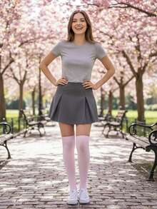 Don Calcetin Women Over The Knee Socks - Pink - View 2