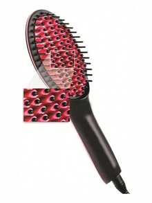 Peine De Plancha Eléctrica Portátil, Alisador De Cerámica - Negro - Ver 7