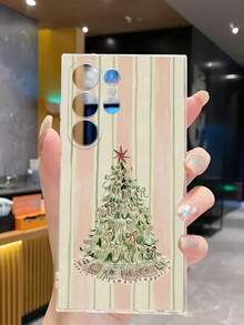 1个圣诞树、条纹蝴蝶结、五角星图案软手机壳，兼容、荣耀、红米、三星Galaxy A04e/12/A13/A14/A34/A50/A52/A53/A54/S21/S22/S23/S24/S25/S25 Ultra、6A/7A/8A、12T/13T，国际版，非国内版 - 無色 - 查看 6