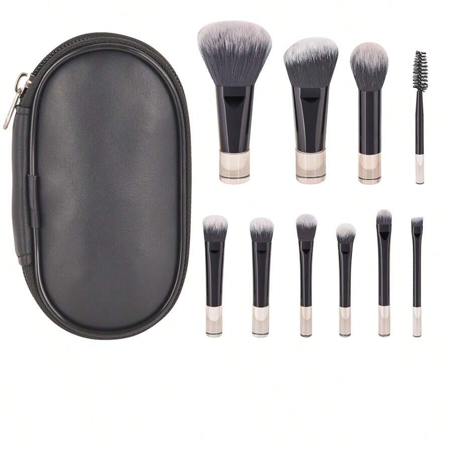 neuer Stil Anfänger 10-teiliges Mini-Make-up-Pinsel-Set mit Kristallgriff, tragbarer Foundation-Make-up-Pinsel, Lidschatten-Pinsel und kostenloser Pinseltasche, Pinselset, Make-up-Pinsel-Set, Make-up-Set komplett, Make-up-Pinsel-Set, komplettes Make-up-Set, Pinsel-Set, Make-up-Pinsel-Set, Make-up-Geschenkset, Set
