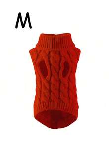 1pc Winter Warm Turtleneck Dog Sweater, Cold Weather Pet Apparel, Washable, Easy To Put On And Take Off, Soft Knit Pet Coat With Open Front, Machine Washable Knit Fabric Pullover, For Small To Medium Breeds - All-Season Warm Pet Clothing For Chihuahua, Bulldog, Dachshund, Cat Lovers - Multicolor - View 15