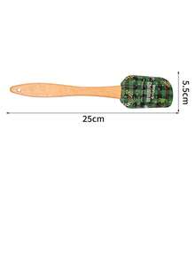 1 pieza Rasqueta de silicona navideña, Juego de rasquetas navideñas, Herramienta de cocina navideña, Con mango de madera, Rasqueta para decorar pasteles navideños, Para cocinar, hornear, mezclar crema de mantequilla - Multicolor - Ver 13