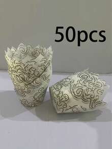 50 pièces Caissettes à muffins tulipes rayées élégantes, avec surface anti-adhésive et bords arrondis, variété de styles, couleurs et motifs, pour muffins, cupcakes, gâteaux à étages - Caissettes à cupcakes tulipes décoratives et fonctionnelles pour les desserts d'anniversaire, de mariage et de fête - Multicolore - Voir 20