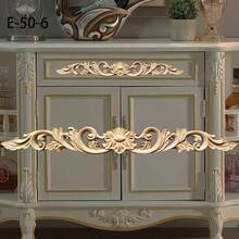 2 件未上漆木质雕花镂空装饰贴花，18.89x2.16 英寸，木工用品，带有复杂的欧洲浮雕图案，适用于橱柜、门、家具、特色墙、入口通道、楼梯、圣诞装饰、DIY 装饰 - 彩色 - 查看 13