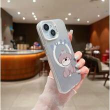 Funda magnética plateada con diseño de dibujos animados: fácil de colocar, una opción moderna y compatible con phone 13, 13 Pro, 13 Pro Max, 14, 14 Pro, 14 Pro Max, 14 Plus, 15, 15 Pro, 15 Pro Max, 15 Plus, 16, 16 Pro, 16 Pro Max y 16 Plus. Resistente a golpes suaves y con un diseño minimalista de lujo ligero. - Blanco - Ver 5
