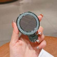 闪亮亮片指环支架，带镜子，适用于所有智能手机 - 闪亮手机握把和支架，时尚闪亮指环支架，通用手机配件 - 彩色 - 查看 32