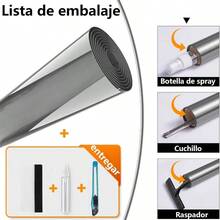 pelicula para cubrir ventana, Pelicula Ventanas Sol 50*200cm, Iene Con 3 Herramientas de Instalacin, Vidrio Protector Privacidad Espejo Una Direccin Anti 99, Para Sala Cocina plata, 50*200cm - azul + 50*200cm - Ver 7