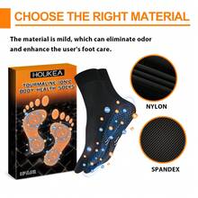 Ionic Massage Socks For Winter Outdoor Sports Cold And Windproof Warm Foot Care Massage Socks - 黑色 - 查看 9