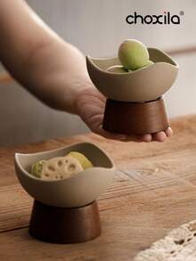 choxila 1件套低底座甜点碗套装 - 高级陶瓷甜点杯、坚果碗和零食盘，适合在家中、酒店、派对和餐厅盛放零食和干果 | 甜点碗套装