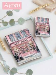 1 Pc Sakura Bookstore Tablet Case & Kindle E-Book Case Compatible With IPad 10th Generation, IPad 10.2/Mini6/Mini7/9.7 Inches, Compatible With Samsung Galaxy Tab A9 Plus, Kindle (11th Generation-2024 Release)(6 Inch), Kindle Paperwhite 12th Gen 2024, Great Holiday Gift, Stylish And Simple Pattern. - Multicolor - View 3