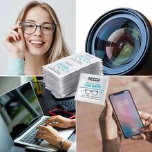 Premoistened Lens Glass Cleaning Wipes One Size Travel Cleaner, 3.98 In 0.49lb