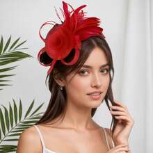 1 peça de fascinator com penas, tiara feminina para chá da tarde, coquetel, casamento, noiva, presilha para cabelo, presente para mulheres e meninas, aniversário, Dia das Mães, chapéus para o Kentucky Derby, presentes, acessórios de cabelo, noite de gala - Multicolorido - Ver 11