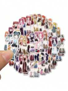 SCXXBSW 50pcs Y2K Cartoon Graffiti Stickers Decorative Water Cups Notebook Luggage Stickers - Multicolor - View 6