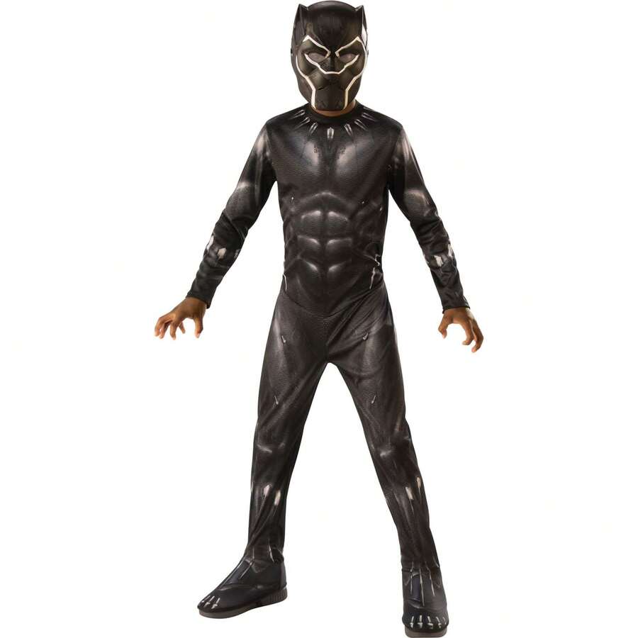 KIWI Disfraz Black Panther Pantera Negra para Niños, Disfraz Superhéroe Marvel Completo y Realista con Máscara y Traje Muscular, Disponible en Múltiples Tallas, Ideal para Carnaval - Envío GRATIS ✅ Entrega 24/48h a España (península) - Multicolor - Ver 1
