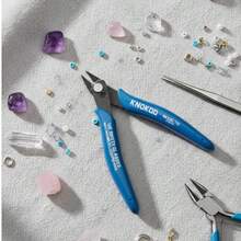 Pinzas microcorte perfecto para bisuteria alambre pinzas microcorte precision herramienta bisuteria corte de alambre joyeria manualidades punta fina acero antioxido ergonomicas control perfecto ideales para trabajos finos creacion de piezas collares aretes anillos y reparaciones menores hobby y profesion - azul real - Ver 2