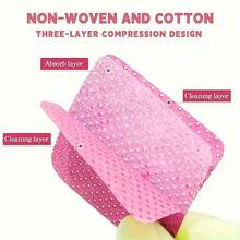 200pcs Lint-Free Nail Wipes - Professional Nail Polish Remover Pads, Unscented, UV Gel Cleansing Tissues For Manicure Prep And Finish - 藍色 - 查看 4