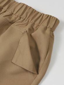 1pc Teen Girls Casual Minimalist Fashion Personalized Street Style Loose Straight Leg Multi-Pocket Cargo Pants, Suitable For Spring, Summer, Autumn, Winter