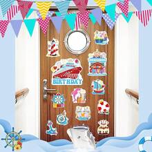 Fall Cruise Door Magnet - 16 Pcs Halloween Large Ship Decorations Funny Mailbox Covers Magnetic Cute Blue Pumpkin Cabin Anchor Stateroom Stickers Decals For Fridge Refrigerator Party Decor - Sinh nhật - 12 chiếc - Xem 6