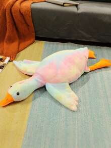 1 Stück weiches Plüsch Ente Stofftier, Weiß/Grau/Braun, Begleittier für Katzen und Hunde, hilft Hunden beim Spielen und Energieaufwand, geeignet für kleine bis mittlere Haustiere (nicht für große Haustiere empfohlen, da sie es zerkauen und beschädigen könnten)