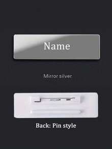 1pc Customized Engraved Magnetic Stainless Steel Name Tag Card Holder Badge For Office School Enterprise - Multicolor - View 21