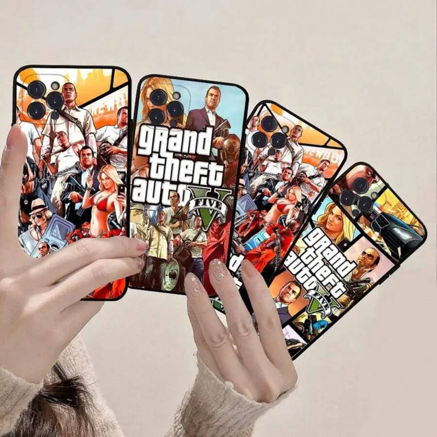 Custodia per telefono compatibile con GTA 6 G-Grand Theft Auto, adatta per iPhone 17, 16, 15 Plus, X, 14, 11, 12, 13 Mini, Pro, Max. Custodia compatibile con 17, 17 Pro, 17 Pro Max