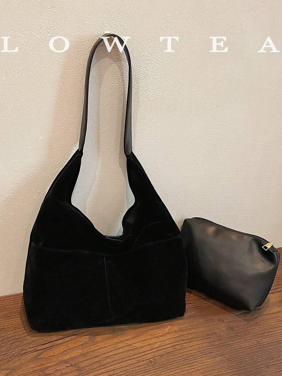 low tea Túi đeo vai vải da lộn 2 chiếc dành cho nữ, Túi tote cổ điển thường ngày dung tích lớn có nhiều ngăn, Khóa từ, Dây đeo vai có thể điều chỉnh, Thích hợp cho du lịch, mua sắm, hẹn hò, quà tặng cho phụ nữ, thanh thiếu niên, sinh viên đại học, người mới bắt đầu và nhân viên văn phòng, Thích hợp cho văn phòng, trường học, công việc, kinh doanh, đi làm, ngoài trời, du lịch, đi bộ đường dài