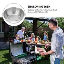 Operitacx 6Pcs Stainless Steel Metal Bowl Steel Plates Mini Stainless Steel Bowls Sauce Dishes Round - Asshown - View 5