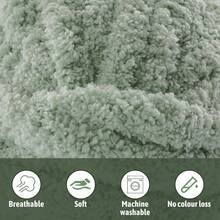 8 Pack Chunky Yarn For Hand Knitting Chenille Yarn For Crocheting 224 Yds Chunky Blanket Yarn Jumbo Bulky Thick Fluffy For Knitting Blankets Er Bulky Yarn 61.6 Oz Blue Gray - Bluegray - 查看 2