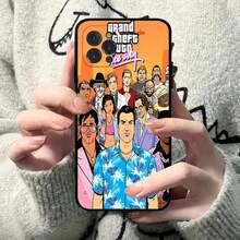 Custodia per telefono compatibile con GTA 6 G-Grand Theft Auto, adatta per iPhone 17, 16, 15 Plus, X, 14, 11, 12, 13 Mini, Pro, Max. Custodia compatibile con 17, 17 Pro, 17 Pro Max