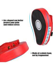 2PCS Boxing Mitts, Punching Mitts, Kickboxing Muay Thai Pads, Training Boxing Target Pads/Gloves, Martial Arts Youth, Men & Women (PU Leather) - Azul - Ver 6