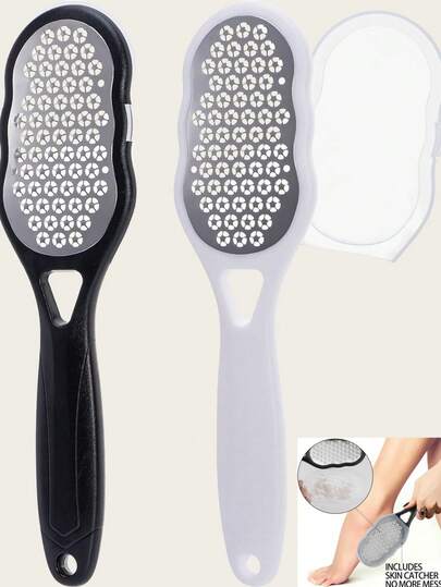 2pcs Foot File Set: Jumbo Foot Scrubber, Metal Foot Spa Pedicure Tool, Can Be Used As Foot Dead Skin Remover, Scraper, Professional Callus Remover, Christmas Decor, Home Decor, Christmas, Home Christmas Decor, New Year,Cute Stuff,Mother's Day Gift,Bedroom Decor,Garden,Kitchen Decor,Summer,Beach,Travel Essentials,Room Decor,Squishy,Graduation