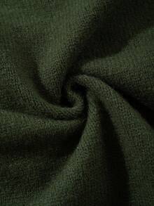 Winter Men's Unisex Versatile Casual Crew Neck Long Sleeve USA Letter American Flag Knit Pullover Sweater