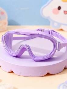 1pc Kids Swimming Goggles, Suitable For 3-14 Years Old Children, Upgraded Design With Wide Vision, Anti-Fog, Waterproof For Swimming Pool