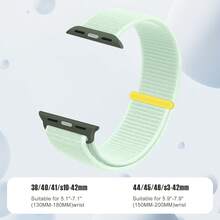 Dây đeo đồng hồ thể thao bằng nylon, tương thích với các kích thước 38/40/41/42/44/45/46/49mm, dây đeo dệt thoáng khí có thể điều chỉnh, phù hợp cho cả nam và nữ, tương thích với dòng Ultra 10/9/8/7/6/5/4/3/2/1 SE, thích hợp làm quà tặng tựu trường. - Bạc hà nhẹ - Xem 6