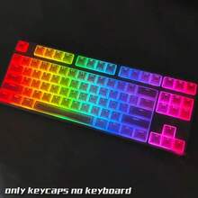 136 Keys Full Set Jelly Blue Keycaps, ABS Material Fashionable Design - Perfectly Fit 61/64/75/87/98/104 Mechanical Keyboards | Enhanced Aesthetics, Glossy Effect, Cute Keycaps - Only Keycaps - View 5