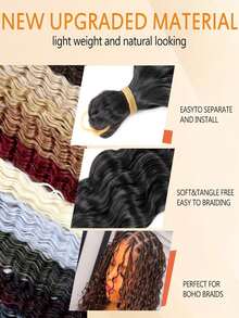 Long Deep Wave Braiding Hair 30 Inch Ocean Wave Crochet Hair Synthetic Deep Curly Crochet Hair Extensions For Women - Multicolor - View 6