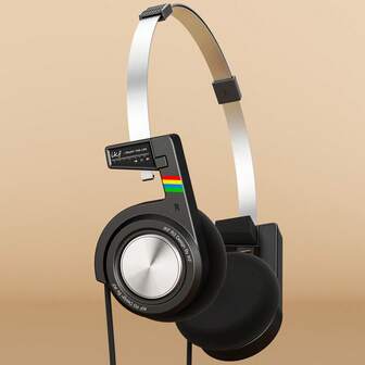  IKF R3 无线新款复古 80 年代 + 90 年代蓝牙 5.4 耳机，附带四个额外的泡沫垫，60 小时播放时间，ENC 降噪，HiFi 音质，可折叠，复古时尚风格，适合旅行、办公室、运动、音乐、唱歌、会议、应用程序控制（应用商店和商店）