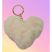 Cute Heart-Shaped Pom Pom Pendant, Adorable Plush Keychain Bag Charm, Multifunctional Decorative Gift, Girly Christmas Present - Holiday Atmosphere - Sweet Scene - Multicolor - View 13