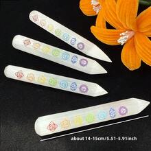 Diverse Selenite Crystal Wand With 7 Heart Symbols - Reiki Charged, Single Tip, Synthetic Crystal Stick For Healing, Meditation & Spiritual Gifts (7 Chakra Bracelet), Wand For Healing,Natural Crystal Rods For Cleansing And Protection - Spiritual Tools For Balancing Chakras And Clearing Energy Fields. - Multicolor - View 4