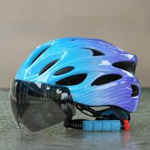 1PC Lightweight Breathable Children's/Teenagers' Magnetic Suction Goggles Bicycle Helmet For Men And Women, Detachable And EPS Foam Interior, Adjustable Dial, Suitable For Outdoor, Road And Mountain Bikes - Multicolor - View 13