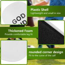 1 par de espinilleras de fútbol con diseño de cruz mini, protectores de pierna para adultos con clip - Espinilleras de fútbol mini gruesas - Adecuadas para todas las temporadas