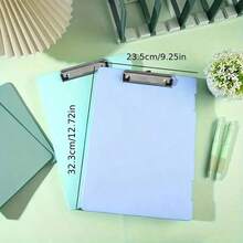 1 pieza Carpeta de archivo A4 y caja de almacenamiento 2 en 1, portapapeles de escritura ligero adecuado para uso escolar y de oficina - Material de PP, adecuado para la escuela y la oficina