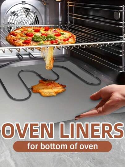 [烧烤垫] 2 件套耐高温 PTFE 烧烤垫 - 可重复使用且易于清洁，适用于烤箱和烤架，不粘烹饪配件