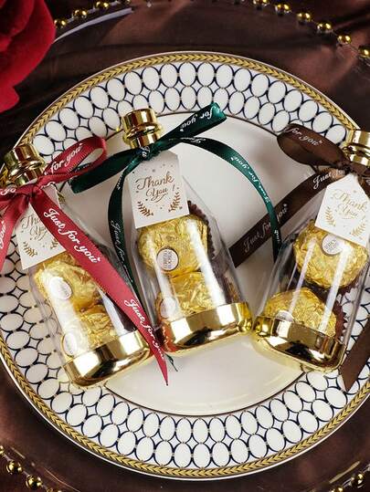 Scatola portaconfetti creativa a forma di bottiglia di champagne trasparente con scatola regalo, scatola portaconfetti per matrimonio